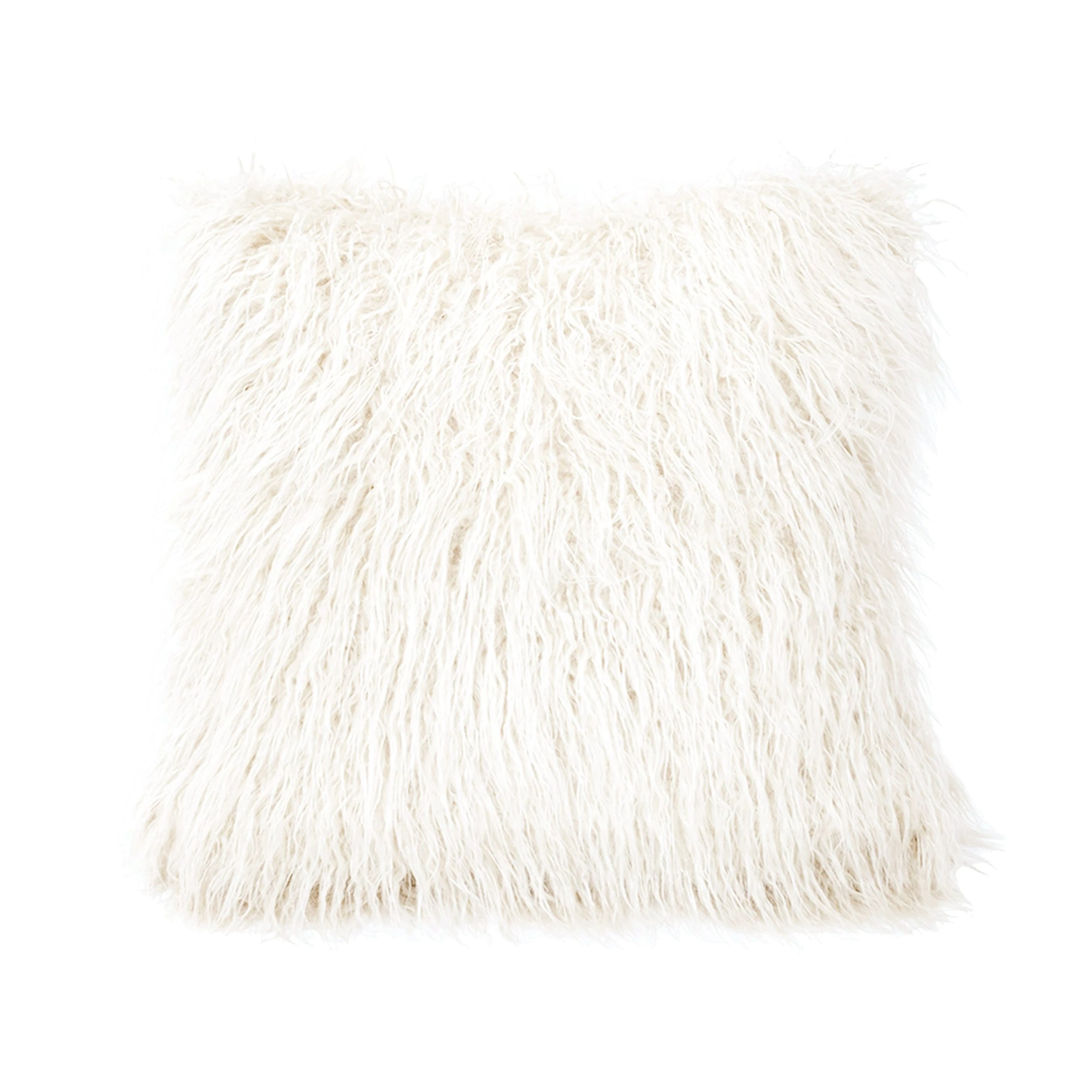 Best Sale ???? HiEnd Accents Mongolian Faux Fur Throw Pillow, 18"x18" White ⭐ 7 Best Sale ???? HiEnd Accents Mongolian Faux Fur Throw Pillow, 18"x18" White ⭐ - Image 5