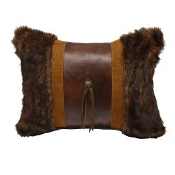 Buy ???? HiEnd Accents Multicolor Faux Fur 16-inch X 21-inch Throw Pillow With Concho And Fringe ????