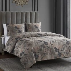 Best Sale ???? HiEnd Accents Pastoral Jacquard Comforter Set, 3PC Champagne ❤️