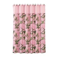 Top 10 ???? HiEnd Accents Pink Oak Camo Shower Curtain 72 X 72 ????