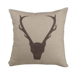 Promo ✔️ HiEnd Accents Antler Brown 18-inch Printed Throw Pillow ????