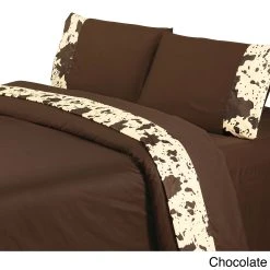 Promo ⭐ HiEnd Accents Printed Cowhide Bed Sheet Set Chocolate ???? -HiEnd Accents shop HiEnd Accents Printed Cowhide Sheet Set 7a772ba2 771c 4335 bb80 dfed3e36d228