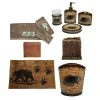 Flash Sale ???? HiEnd Accents Rustic Bear 14 PC Bath Accessary And Joshua Towel Set - Multi ????