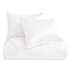 Top 10 ???? HiEnd Accents Satin Channel Quilt Set, 3PC White ???? -HiEnd Accents shop HiEnd Accents Satin Channel Quilt Set2C 3PC 4