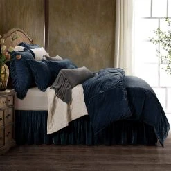New ???? HiEnd Accents Stella Faux Silk Velvet Bed ???? Skirt, 1PC Midnight Blue ???? 15 New ???? HiEnd Accents Stella Faux Silk Velvet Bed ???? Skirt, 1PC Midnight Blue ???? -HiEnd Accents shop HiEnd Accents Stella Faux Silk Velvet Bed Skirt2C 1PC 2