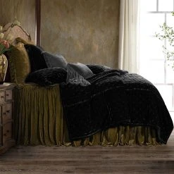 Top 10 ✔️ HiEnd Accents Stella Faux Silk Velvet Bedspread Set, 3PC Black ???? -HiEnd Accents shop HiEnd Accents Stella Faux Silk Velvet Bedspread Set2C 3PC 2
