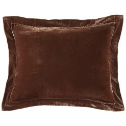 Coupon ???? HiEnd Accents Stella Faux Silk Velvet Flanged Dutch Euro Pillow, 27"x39" Slate ⭐