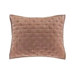 Hot Sale ???? HiEnd Accents Stella Faux Silk Velvet Quilted Pillow Sham, 1PC Dusty Rose ✨ -HiEnd Accents shop HiEnd Accents Stella Faux Silk Velvet Quilted Pillow Sham2C 1PC 3