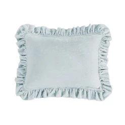 Flash Sale ???? HiEnd Accents Stella Faux Silk Velvet Ruffled Oblong Pillow, 16"x21" Green Ochre ✔️ -HiEnd Accents shop HiEnd Accents Stella Faux Silk Velvet Ruffled Oblong Pillow2C 1622x2122 8