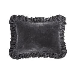 Flash Sale ???? HiEnd Accents Stella Faux Silk Velvet Ruffled Oblong Pillow, 16"x21" Green Ochre ✔️ -HiEnd Accents shop HiEnd Accents Stella Faux Silk Velvet Ruffled Oblong Pillow2C 1622x2122 9