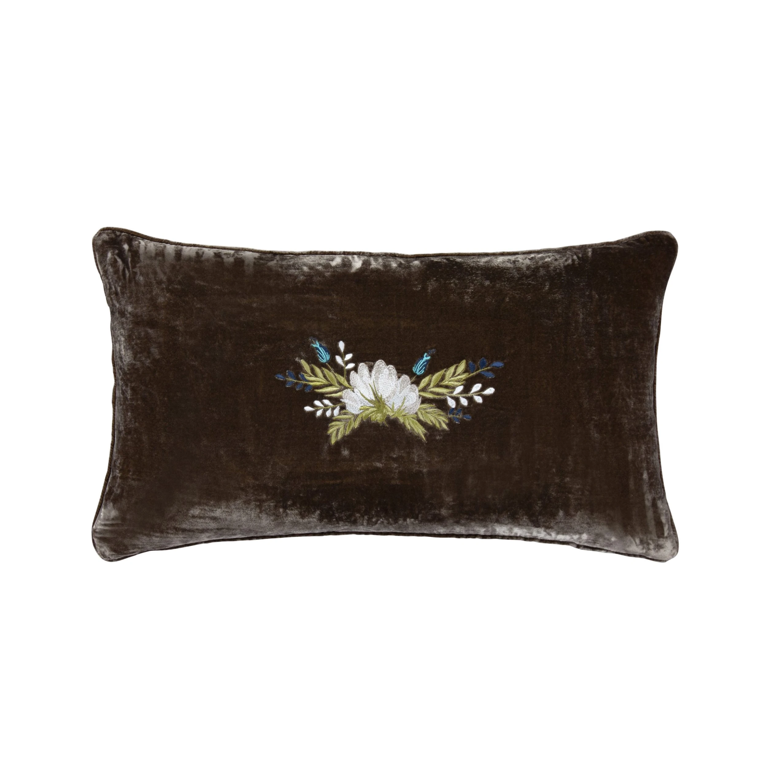 Promo ???? HiEnd Accents Stella Western Floral Embroidered Faux Silk Velvet Pillow Midnight Blue ???? 4 Promo ???? HiEnd Accents Stella Western Floral Embroidered Faux Silk Velvet Pillow Midnight Blue ???? - Image 2
