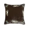 Promo ???? HiEnd Accents Stella Western Floral Embroidered Faux Silk Velvet Pillow Midnight Blue ????