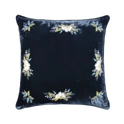 Promo ???? HiEnd Accents Stella Western Floral Embroidered Faux Silk Velvet Pillow Midnight Blue ???? 11 Promo ???? HiEnd Accents Stella Western Floral Embroidered Faux Silk Velvet Pillow Midnight Blue ???? -HiEnd Accents shop HiEnd Accents Stella Western Floral Embroidered Faux Silk Velvet Pillow 4