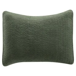 Best deal ✨ HiEnd Accents Stonewashed Cotton Velvet Quilted Pillow Sham Fern Green ❤️ -HiEnd Accents shop HiEnd Accents Stonewashed Cotton Velvet Quilted Pillow Sham 5