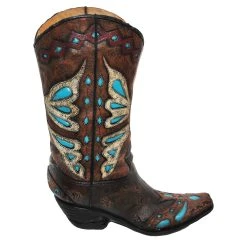 Outlet ???? HiEnd Accents Turquoise Cowboy Boot Vase ????