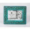 Hot Sale ???? HiEnd Accents Turquoise Leather Scrolled Picture Frame, 5x7 ????