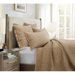 Top 10 ???? HiEnd Accents Velvet Diamond Quilt Set, 3PC Oatmeal ???? 13 Top 10 ???? HiEnd Accents Velvet Diamond Quilt Set, 3PC Oatmeal ???? -HiEnd Accents shop HiEnd Accents Velvet Diamond Quilt Set2C 3PC 2