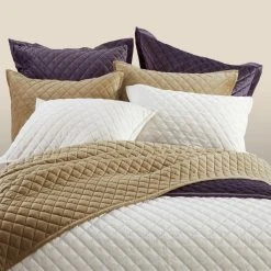 Top 10 ???? HiEnd Accents Velvet Diamond Quilt Set, 3PC Oatmeal ????
