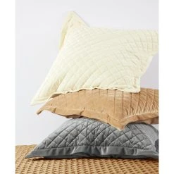 Discount ???? HiEnd Accents Velvet Diamond Quilted Euro Sham, 27"x27" Gold ????