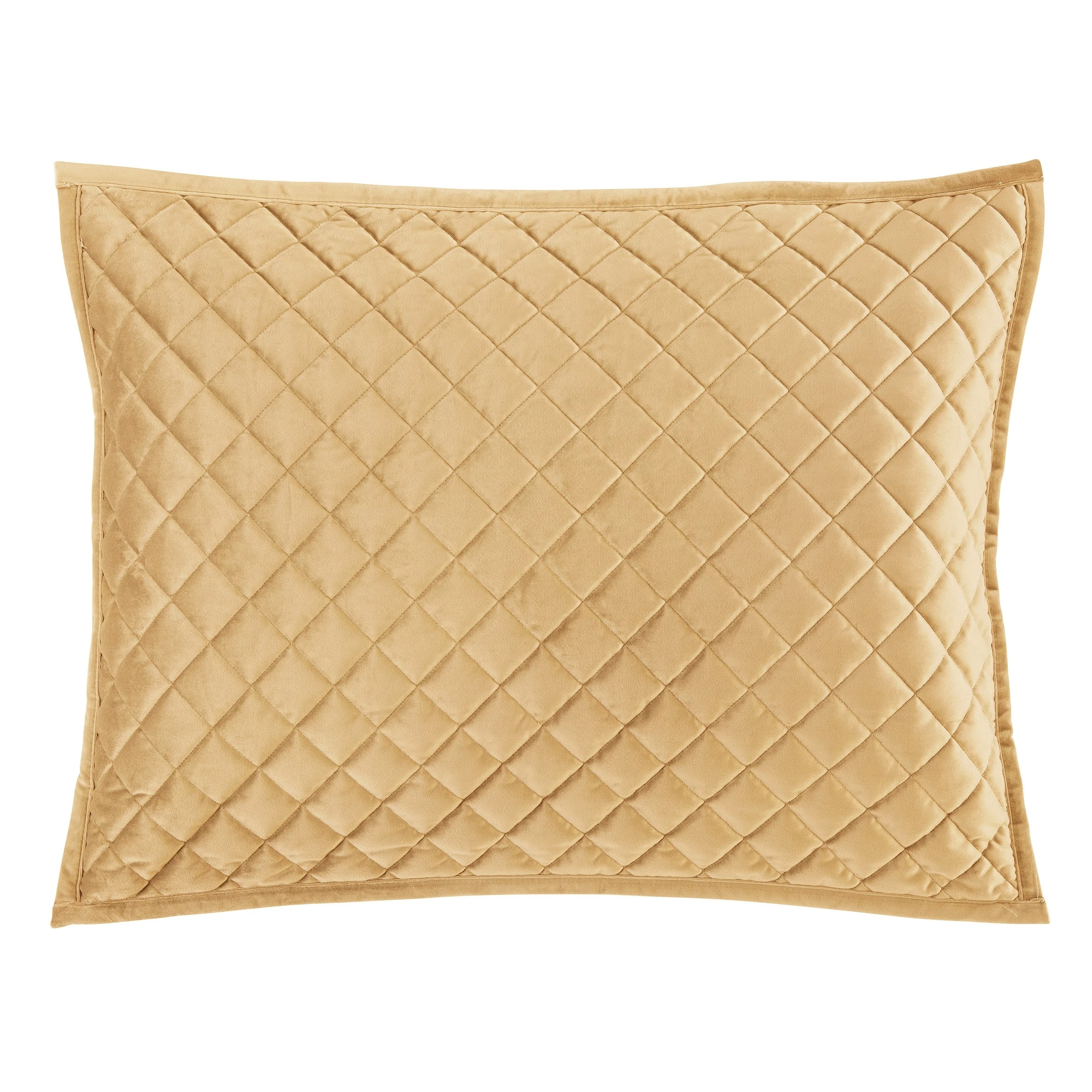Flash Sale ???? HiEnd Accents Velvet Diamond Quilted Pillow Sham Set, 2PC Gold ???? 6 Flash Sale ???? HiEnd Accents Velvet Diamond Quilted Pillow Sham Set, 2PC Gold ???? - Image 4