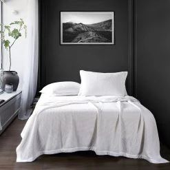 Outlet ???? HiEnd Accents Waffle Weave Cotton Coverlet Set, 3PC White ❤️