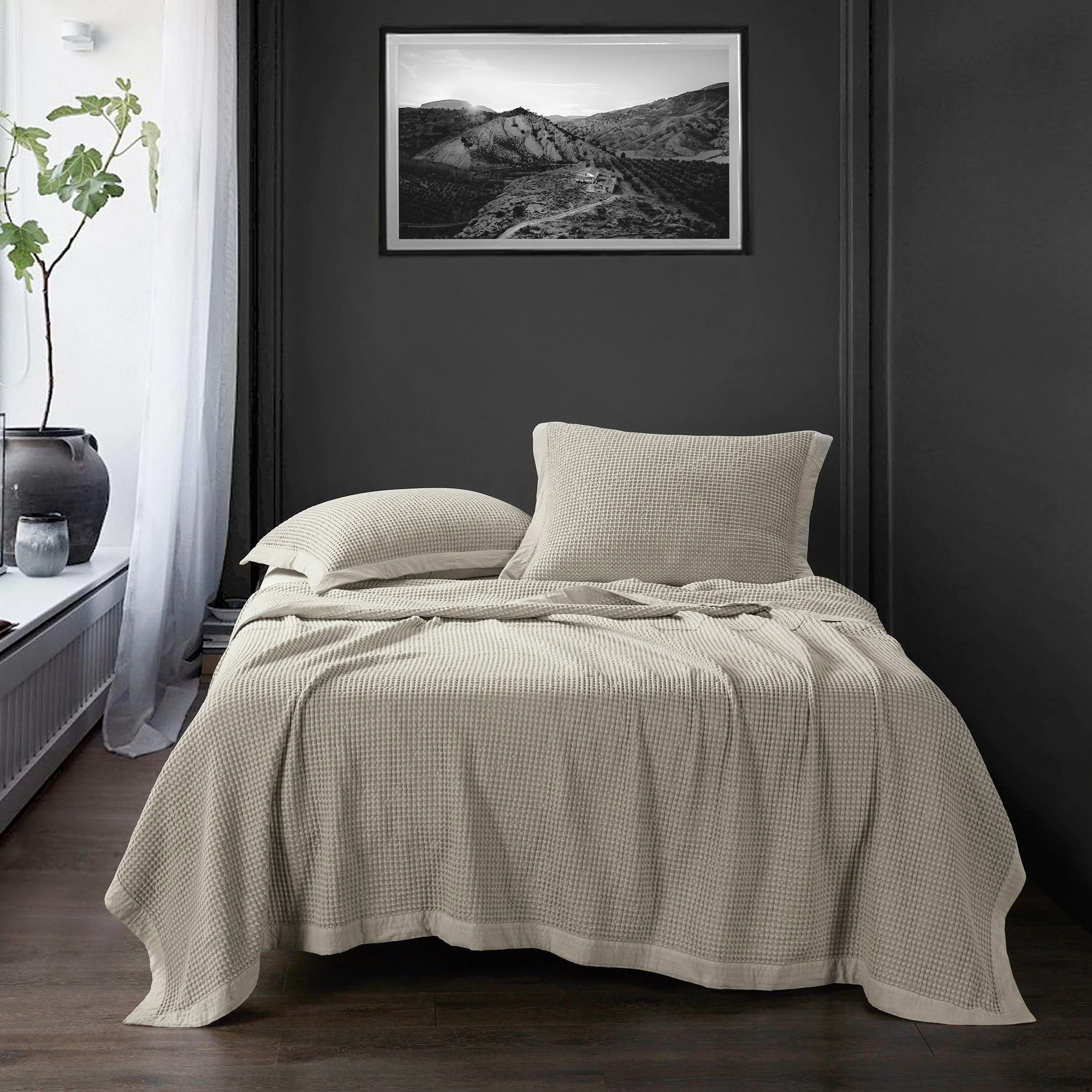 Outlet ???? HiEnd Accents Waffle Weave Cotton Coverlet Set, 3PC White ❤️ 10 Outlet ???? HiEnd Accents Waffle Weave Cotton Coverlet Set, 3PC White ❤️ - Image 8