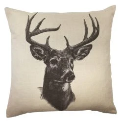 Deals ⭐ HiEnd Accents Whitetail Deer Linen PrintThrow Pillow 18 X 18 ????