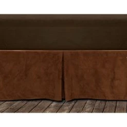 Best Sale ✨ Hiend Accents Copper Microfiber Suede Bedskirt ✨