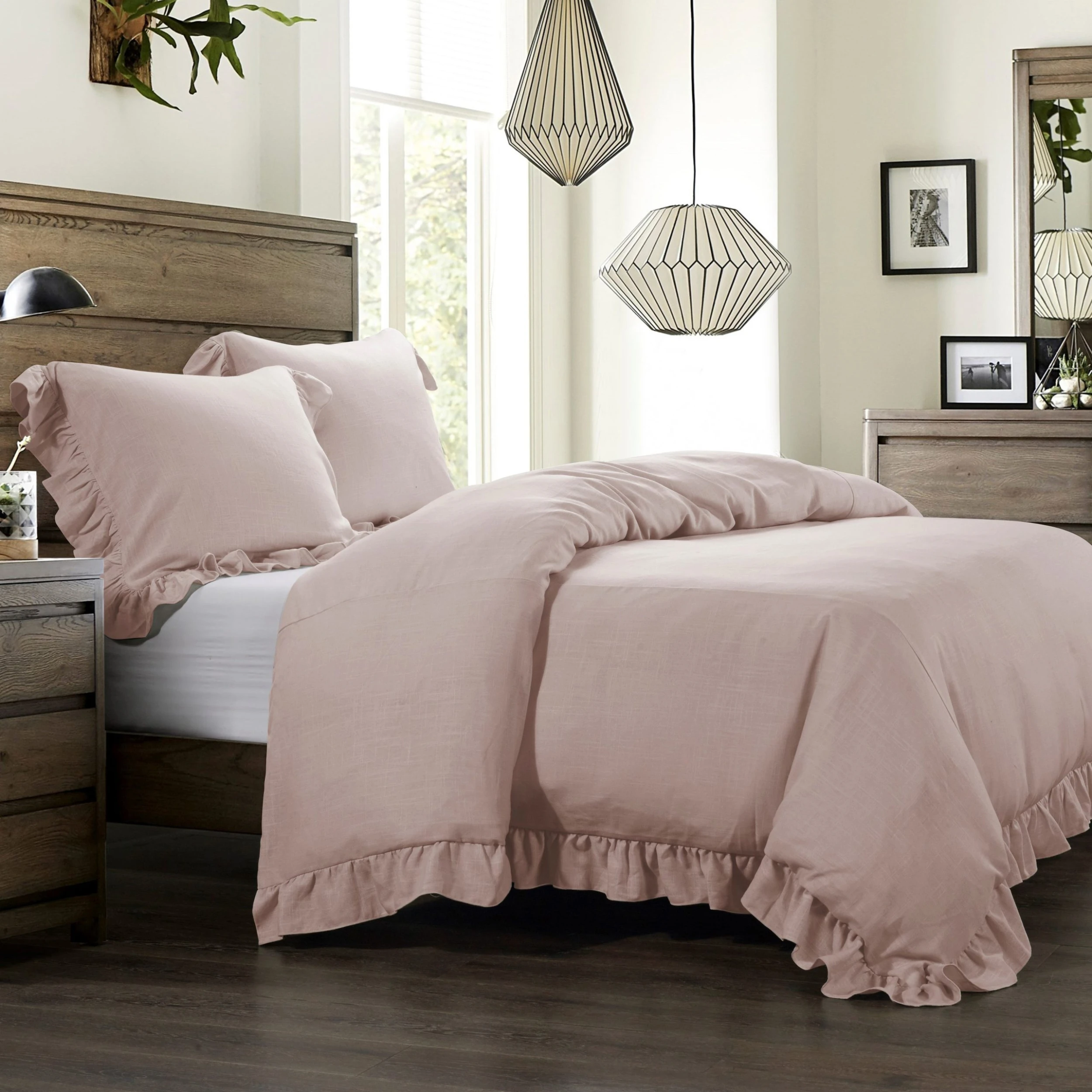 Hot Sale ???? HiEnd Accents Lily Washed Linen Duvet Cover Set, 3PC Blush ???? 10 Hot Sale ???? HiEnd Accents Lily Washed Linen Duvet Cover Set, 3PC Blush ???? - Image 8