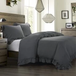 Best reviews of ???? HiEnd Accents Lily Washed Linen Duvet Cover, 1PC Taupe ???? -HiEnd Accents shop Lily Washed Linen Duvet Cover2C 1PC 3