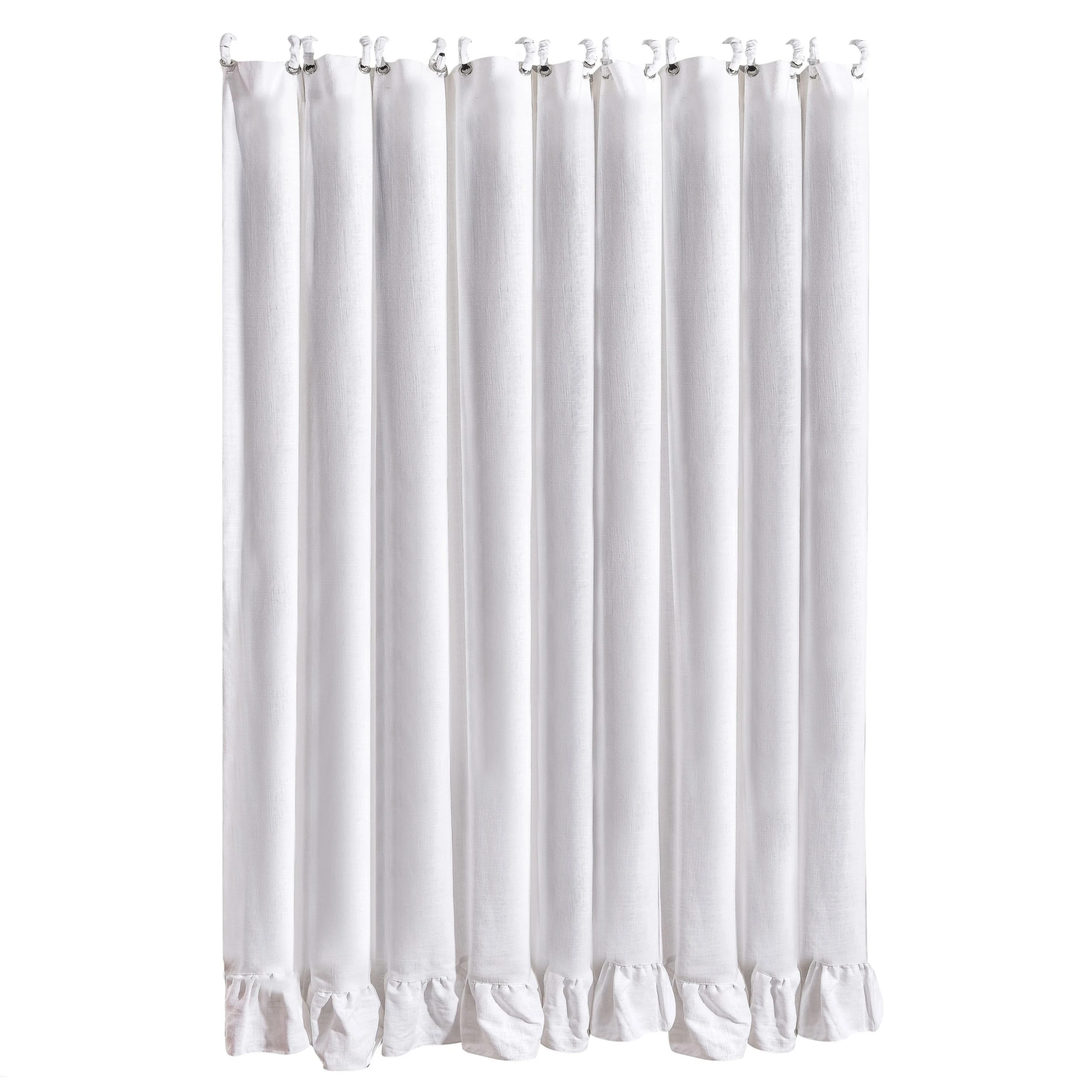 Budget ???? HiEnd Accents Lily Washed Linen Ruffled Shower Curtain, 72"x72" Slate ✨ 4 Budget ???? HiEnd Accents Lily Washed Linen Ruffled Shower Curtain, 72"x72" Slate ✨ - Image 2