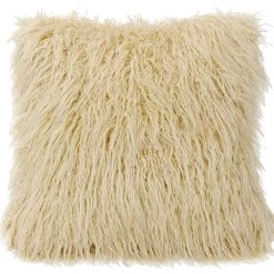 Deals ???? HiEnd Accents Mongolian Faux Fur Euro Sham, 27"x27" Blush ⌛ -HiEnd Accents shop Mongolian Faux Euro Sham2C 27x27 2