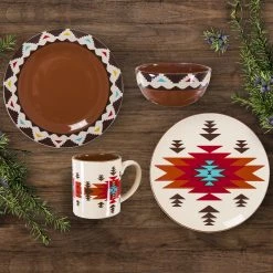 Promo ❤️ Paseo Road By HiEnd Accents Del Sol Aztec Ceramic Dinnerware Set, 16PC ???? -HiEnd Accents shop Paseo Road by HiEnd Accents Del Sol Aztec Ceramic Dinnerware Set2C 16PC 1