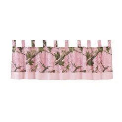 Best Sale ⌛ HiEnd Accents Pink Oak Camo Valance, 84"X18" ⭐