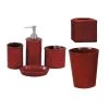 Budget ???? HiEnd Accents Savannah Bathroom Sets, Red, 6PC ????