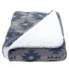 New ???? HiEnd Accents Southwest Design Throw With Shearling Back , 50x60 Blue ✔️ 2 New ???? HiEnd Accents Southwest Design Throw With Shearling Back , 50x60 Blue ✔️ -HiEnd Accents shop Southwest Design Throw With Shearling Back 2C 50x60 Blue