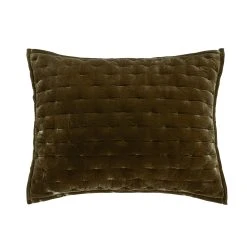 Hot Sale ???? HiEnd Accents Stella Faux Silk Velvet Quilted Pillow Sham, 1PC Dusty Rose ✨ -HiEnd Accents shop Stella Faux Silk Velvet Pillow Sham 4