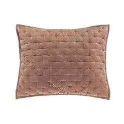 Hot Sale ???? HiEnd Accents Stella Faux Silk Velvet Quilted Pillow Sham, 1PC Dusty Rose ✨ -HiEnd Accents shop Stella Faux Silk Velvet Pillow Sham 6