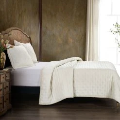 Coupon ???? HiEnd Accents Stella Faux Silk Velvet Quilt Set, 3PC Slate ✨ -HiEnd Accents shop Stella Faux Silk Velvet Quilt Set 1