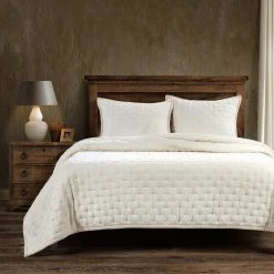 Coupon ???? HiEnd Accents Stella Faux Silk Velvet Quilt Set, 3PC Slate ✨ -HiEnd Accents shop Stella Faux Silk Velvet Quilt Set