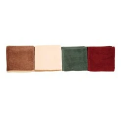 New ???? HiEnd Accents Wash Cloth (Set Of 4), 12"X12", 4 Colors - 12" X 12" Cream ????