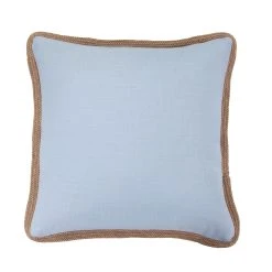 Buy ???? HiEnd Accents Washed Linen Jute Trimmed Euro Sham White ❤️