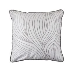 Best reviews of ???? HiEnd Accents Wave Embroidery Pillow, 18x18 ????